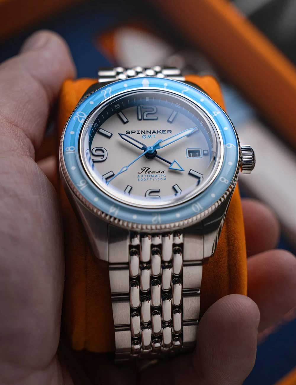 Spinnaker SP-5120-22 vyriškas laikrodis Fleuss GMT Automatic Set 43mm 15ATM