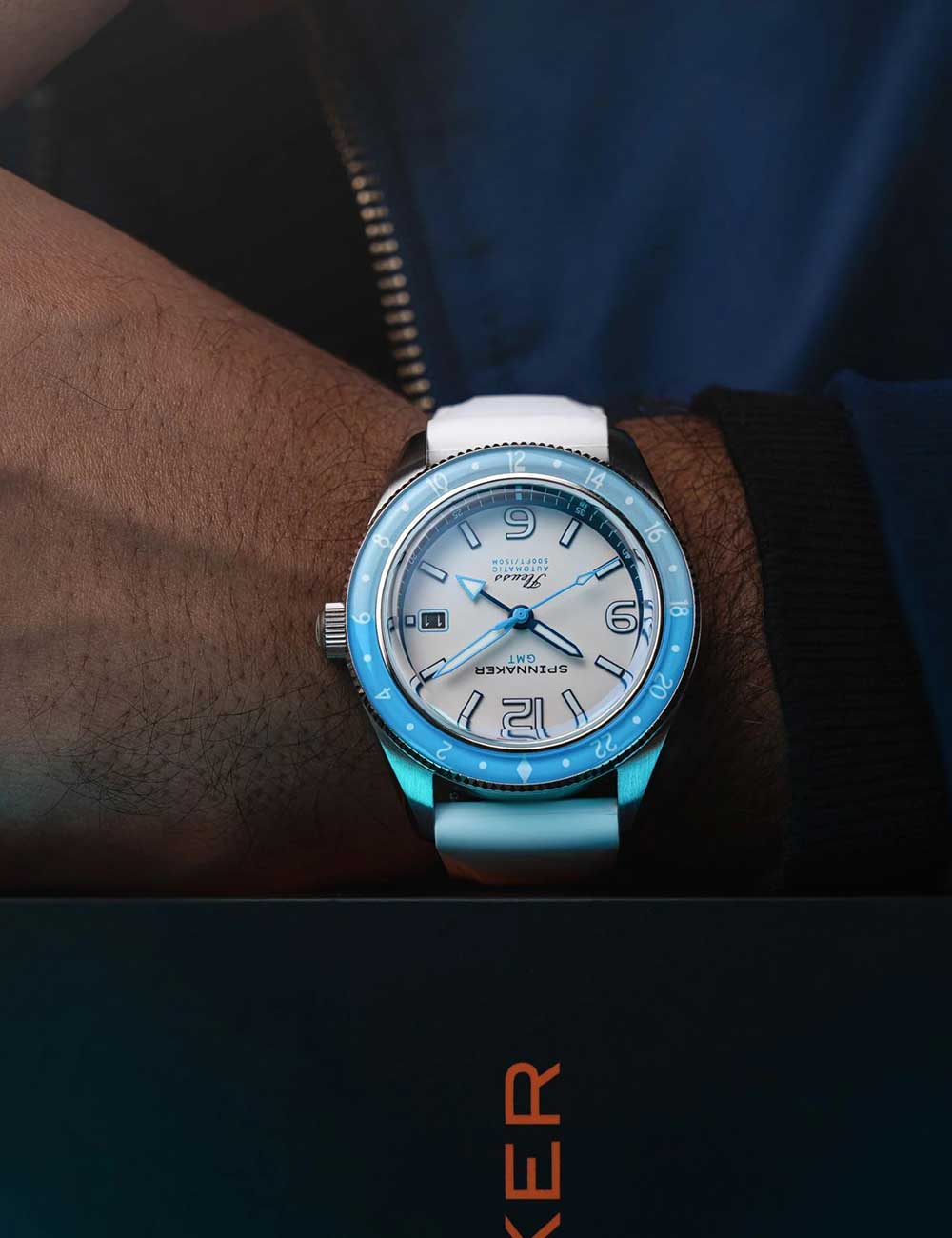 Spinnaker SP-5120-22 vyriškas laikrodis Fleuss GMT Automatic Set 43mm 15ATM