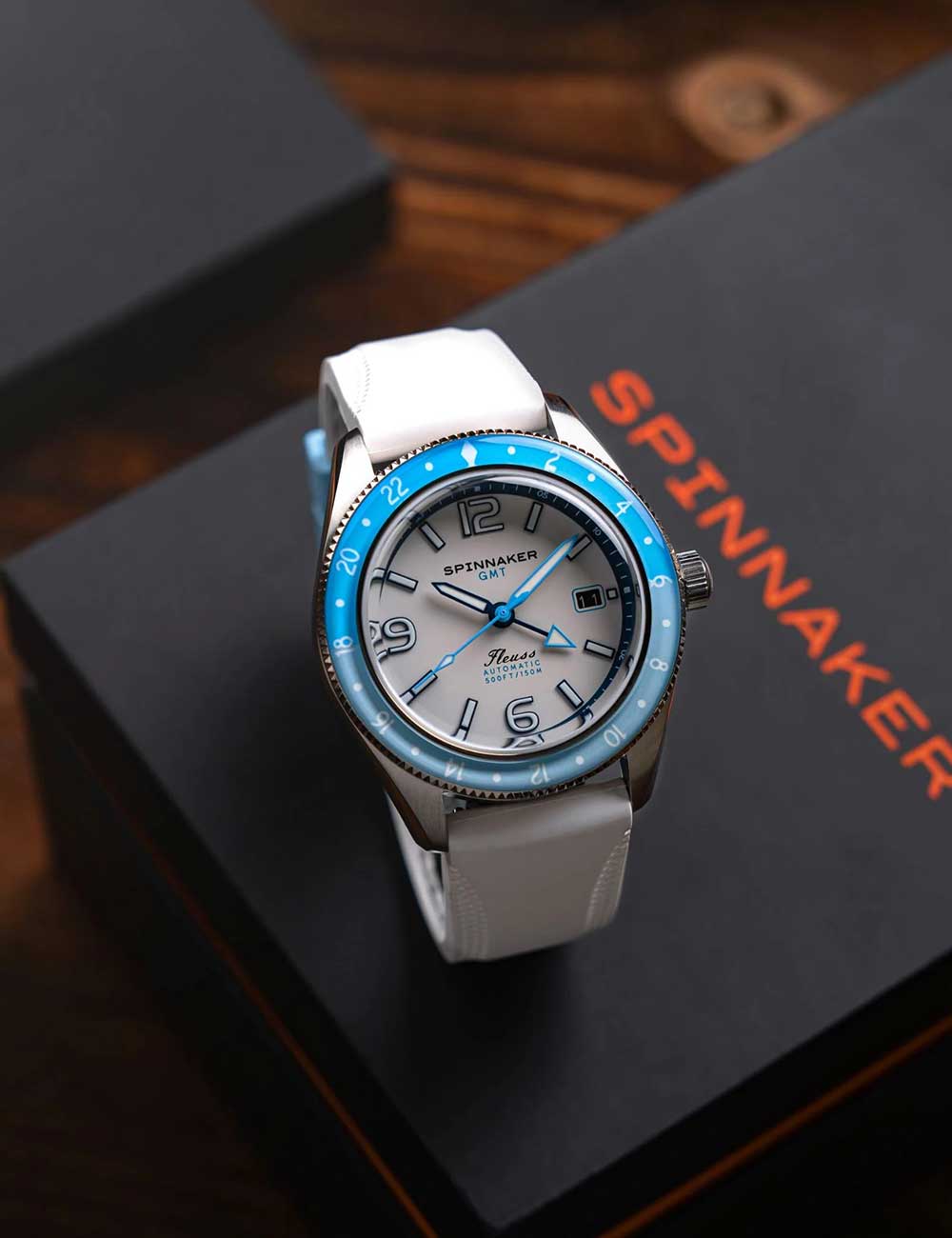 Spinnaker SP-5120-22 vyriškas laikrodis Fleuss GMT Automatic Set 43mm 15ATM