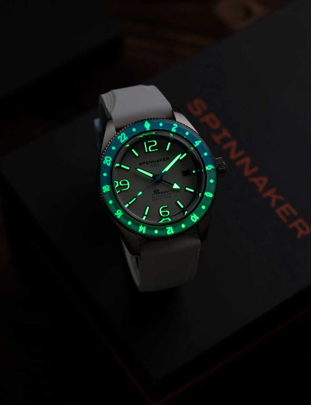 Spinnaker SP-5120-22 vyriškas laikrodis Fleuss GMT Automatic Set 43mm 15ATM