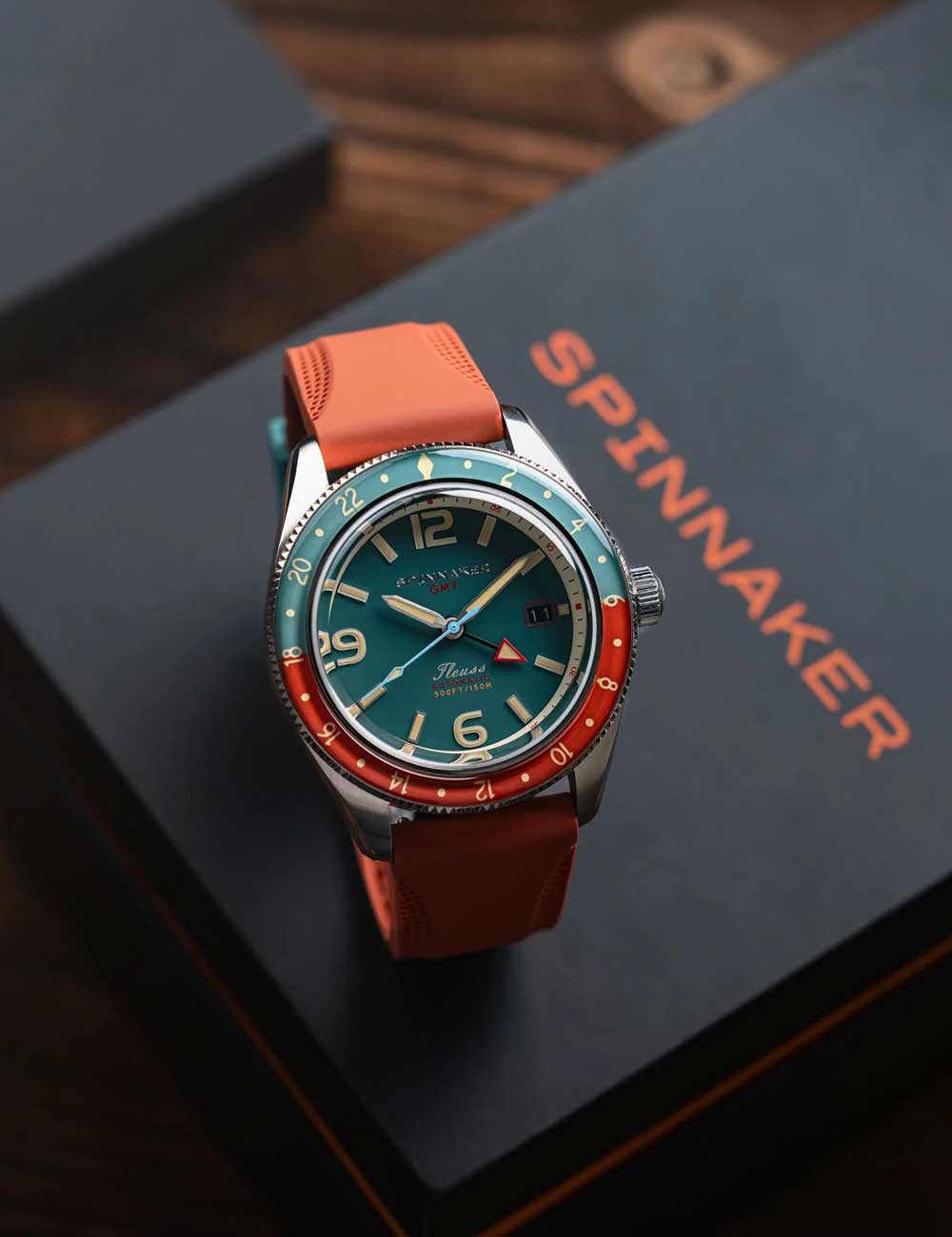 Spinnaker SP-5120-33 vyriškas laikrodis Fleuss GMT Automatic Set 43mm 15ATM