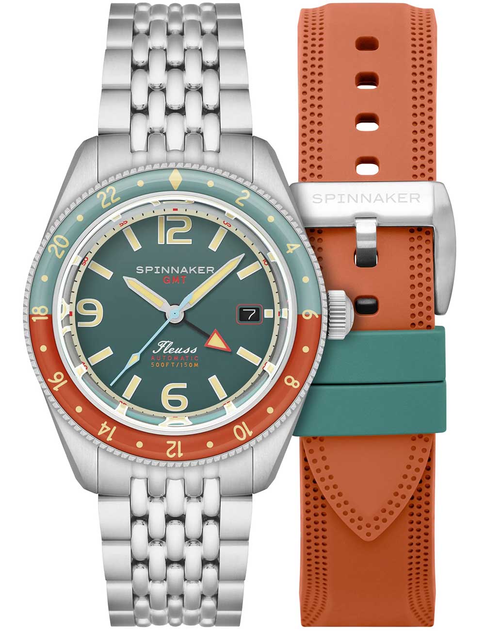 Spinnaker SP-5120-33 vyriškas laikrodis Fleuss GMT Automatic Set 43mm 15ATM