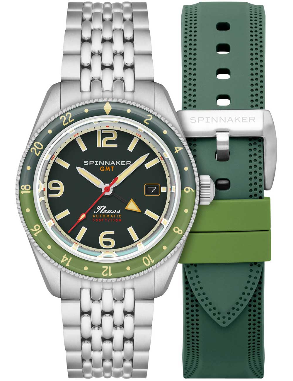 Spinnaker SP-5120-44 vyriškas laikrodis Fleuss GMT Automatic Set 43mm 15ATM