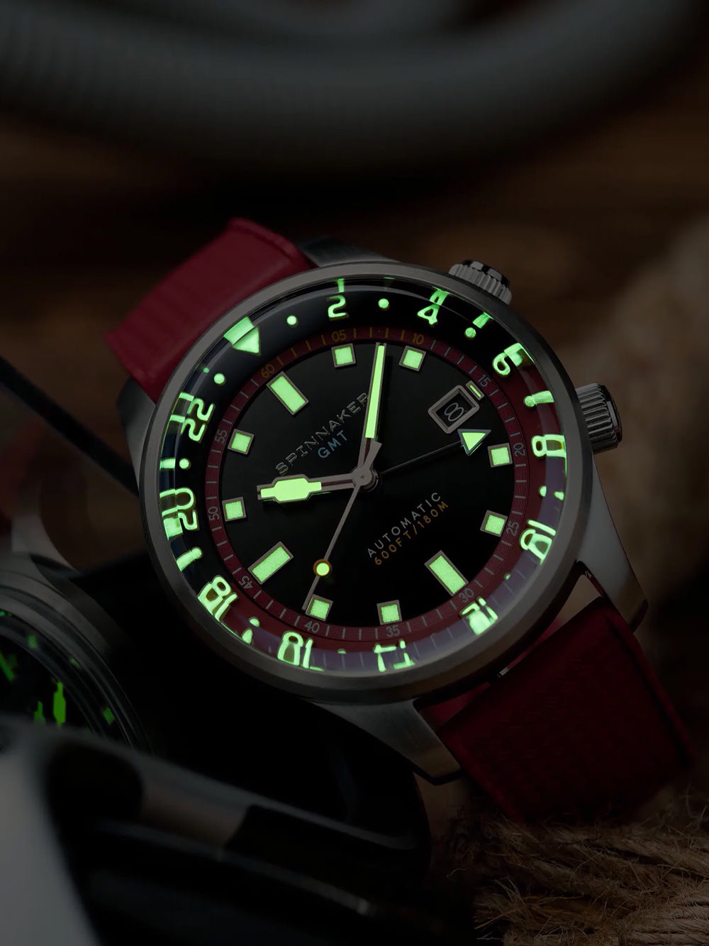 Spinnaker SP-5121-11 vyriškas laikrodis Bradner GMT Automatic 42mm 18ATM