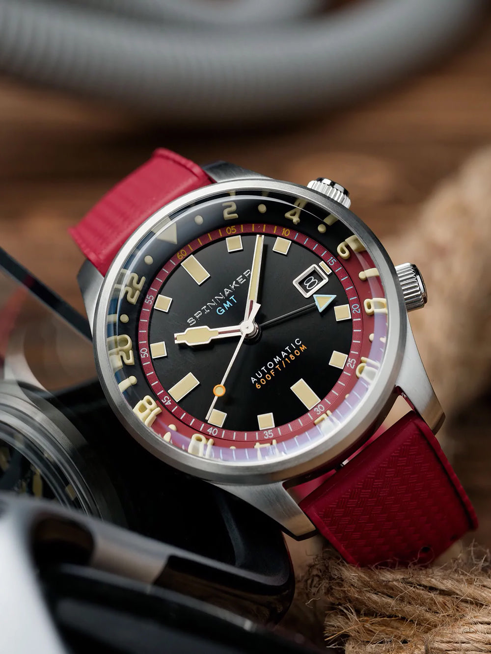 Spinnaker SP-5121-11 vyriškas laikrodis Bradner GMT Automatic 42mm 18ATM