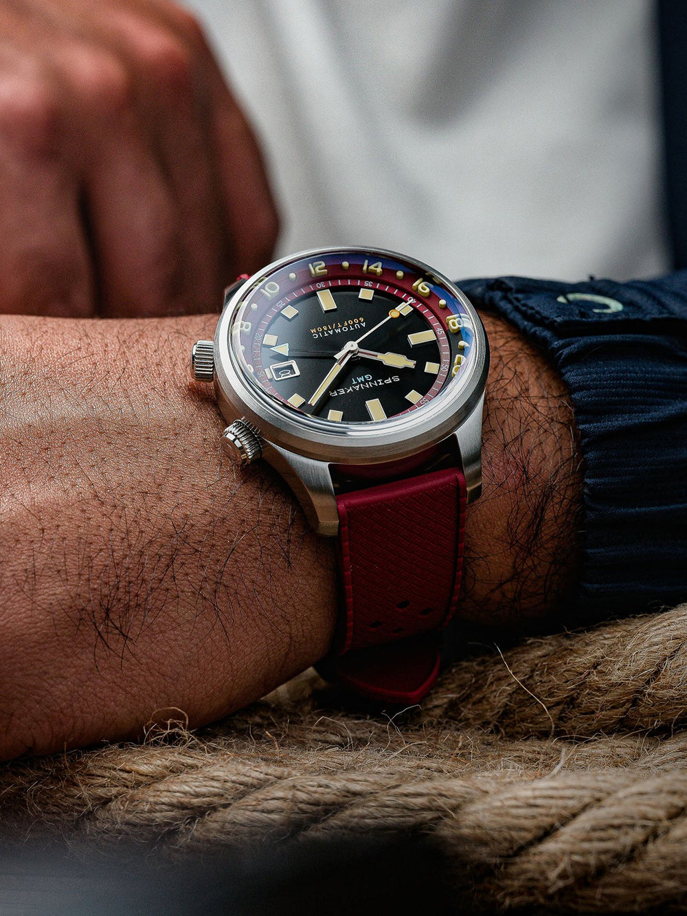 Spinnaker SP-5121-11 vyriškas laikrodis Bradner GMT Automatic 42mm 18ATM