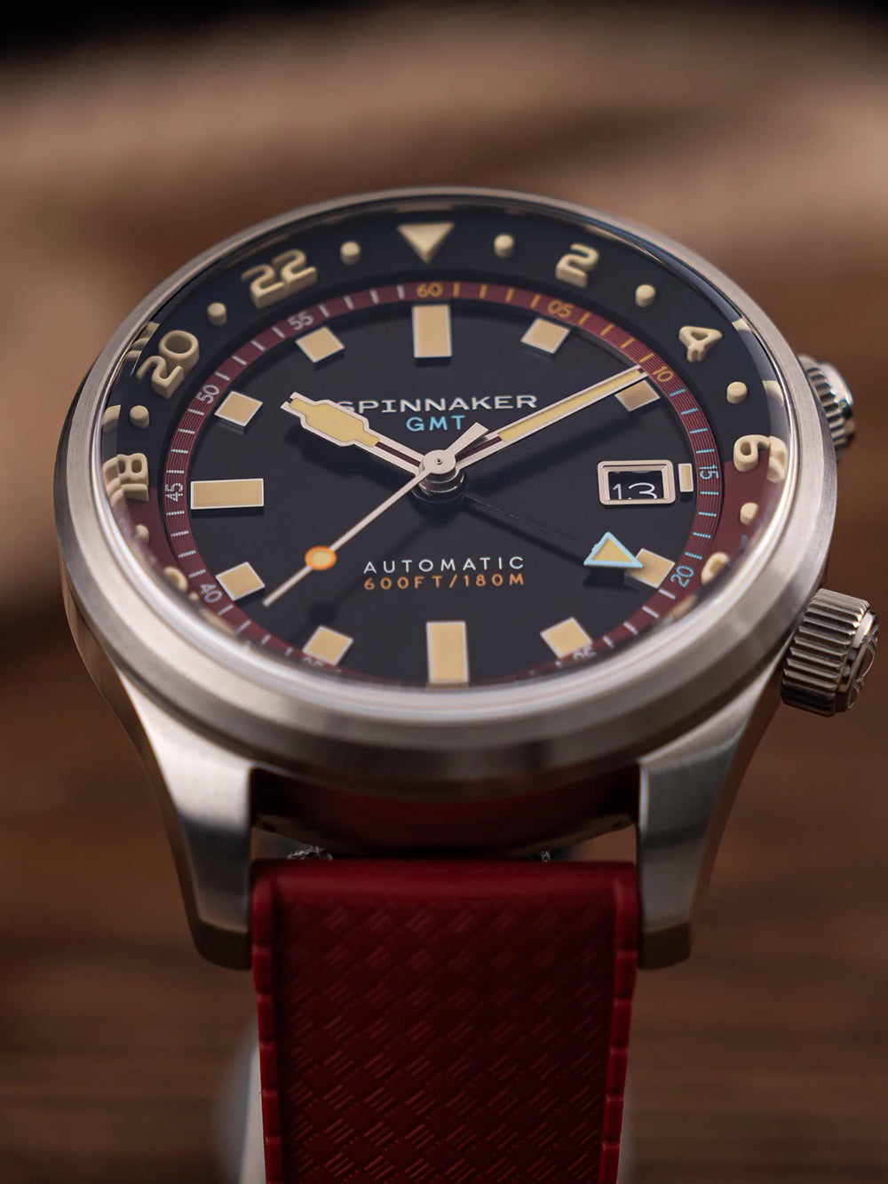 Spinnaker SP-5121-11 vyriškas laikrodis Bradner GMT Automatic 42mm 18ATM