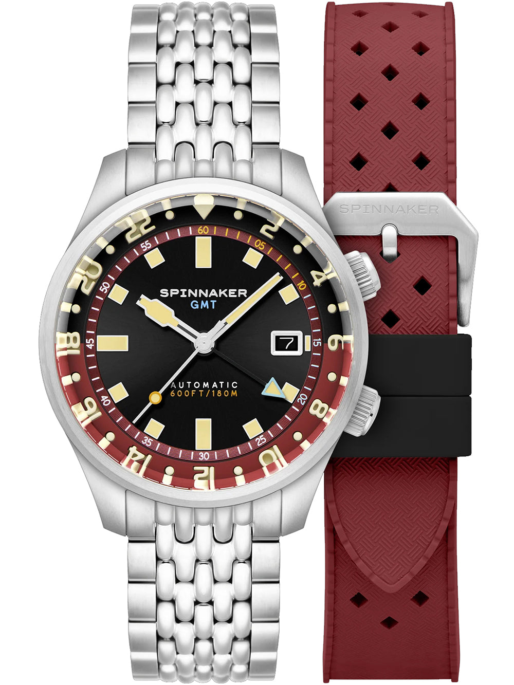 Spinnaker SP-5121-11 vyriškas laikrodis Bradner GMT Automatic 42mm 18ATM