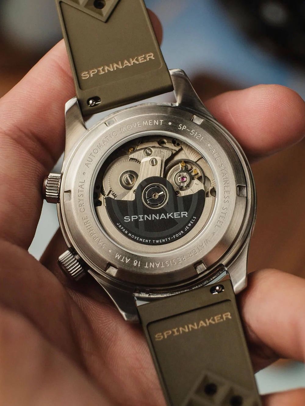 Spinnaker SP-5121-22 vyriškas laikrodis Bradner GMT Automatic 42mm 18ATM