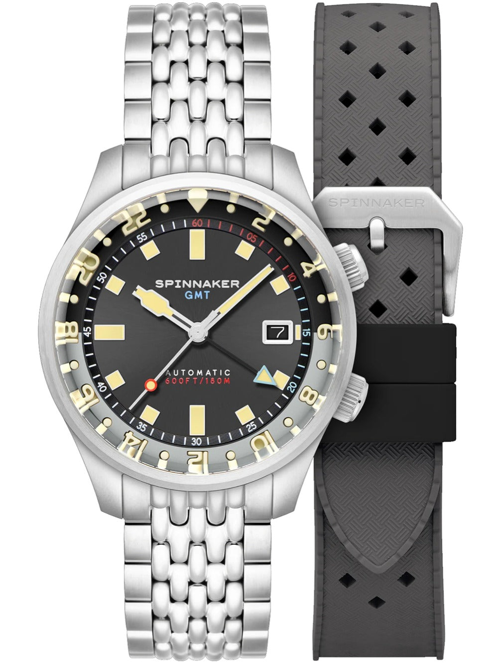 Spinnaker SP-5121-33 vyriškas laikrodis Bradner GMT Automatic 42mm 18ATM