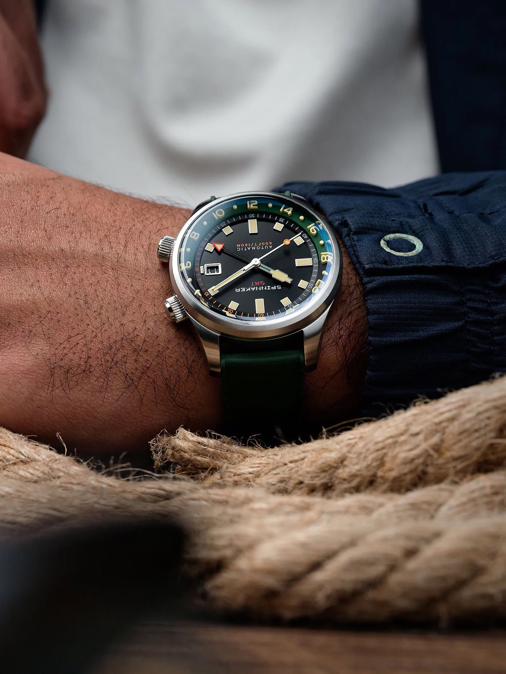 Spinnaker SP-5121-44 vyriškas laikrodis Bradner GMT Automatic 42mm 18ATM