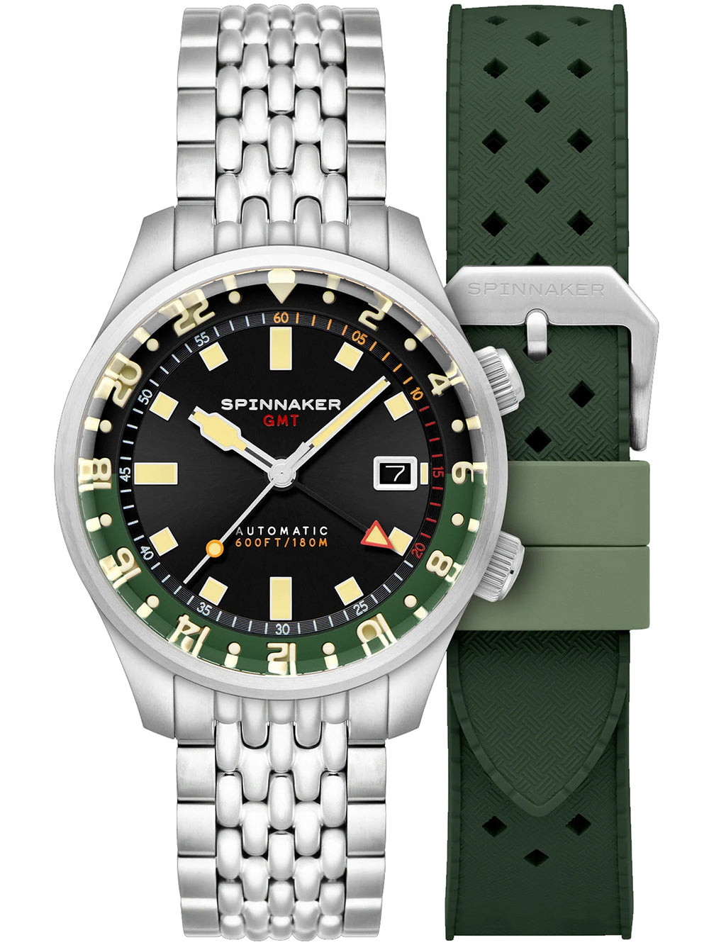 Spinnaker SP-5121-44 vyriškas laikrodis Bradner GMT Automatic 42mm 18ATM