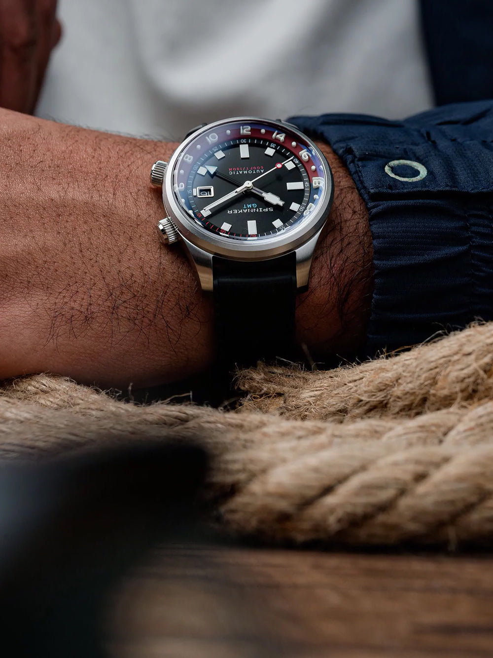 Spinnaker SP-5121-55 vyriškas laikrodis Bradner GMT Automatic 42mm 18ATM