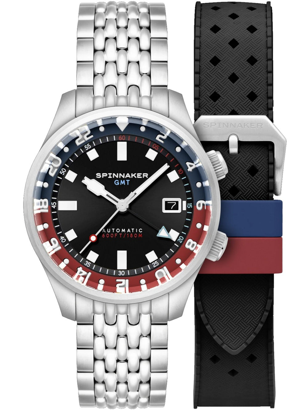 Spinnaker SP-5121-55 vyriškas laikrodis Bradner GMT Automatic 42mm 18ATM