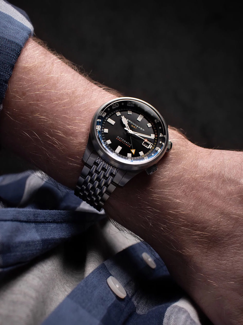 Spinnaker SP-5121-66 vyriškas laikrodis Bradner GMT Automatic 42mm 18ATM