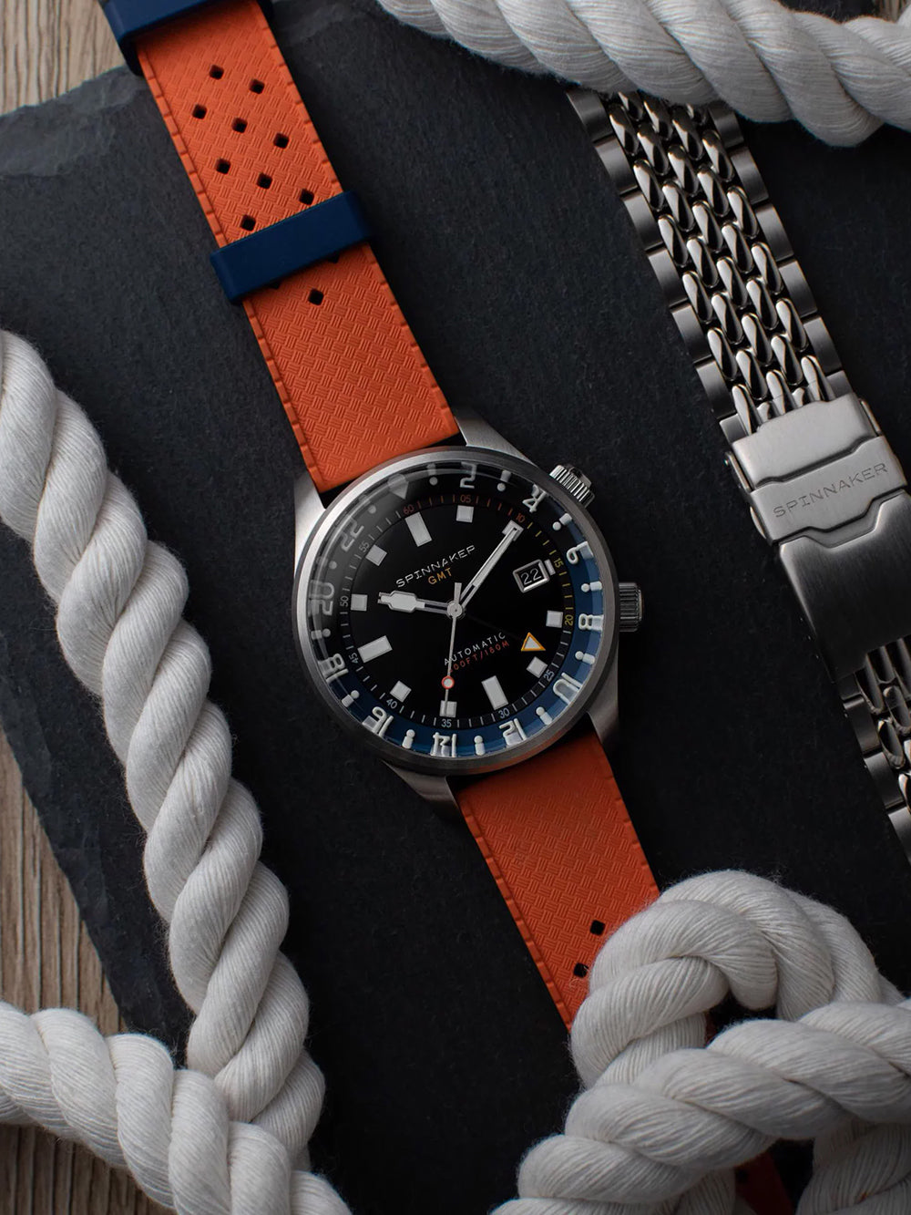 Spinnaker SP-5121-66 vyriškas laikrodis Bradner GMT Automatic 42mm 18ATM