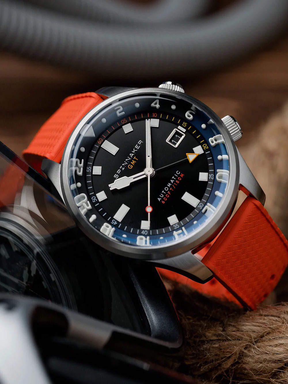 Spinnaker SP-5121-66 vyriškas laikrodis Bradner GMT Automatic 42mm 18ATM