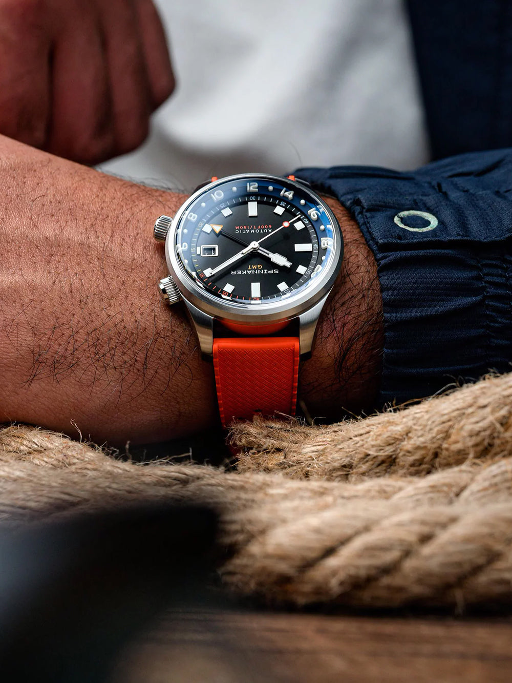 Spinnaker SP-5121-66 vyriškas laikrodis Bradner GMT Automatic 42mm 18ATM