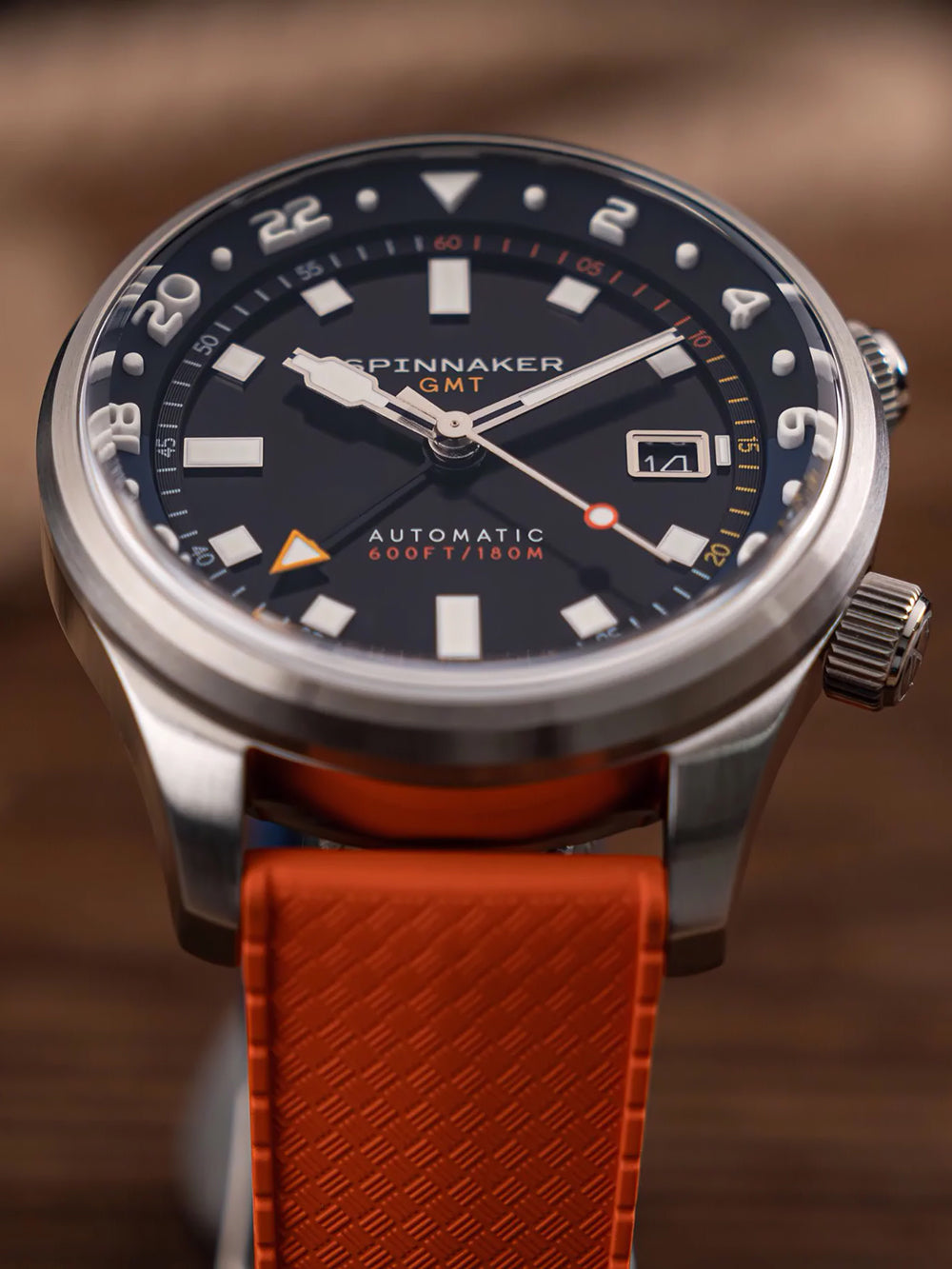 Spinnaker SP-5121-66 vyriškas laikrodis Bradner GMT Automatic 42mm 18ATM