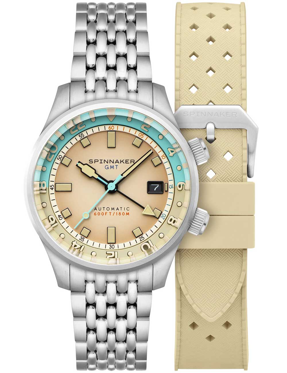 Spinnaker SP-5121-77 vyriškas laikrodis Bradner GMT Automatic 42mm 18ATM