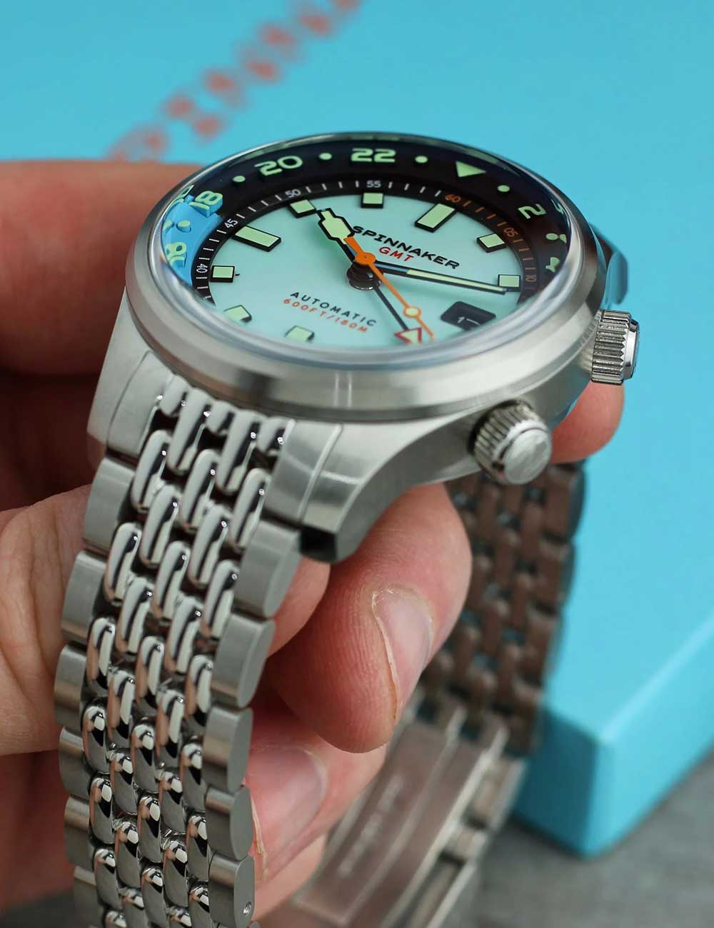 Spinnaker SP-5121-CC vyriškas laikrodis Bradner GMT Automatic 42mm 18ATM