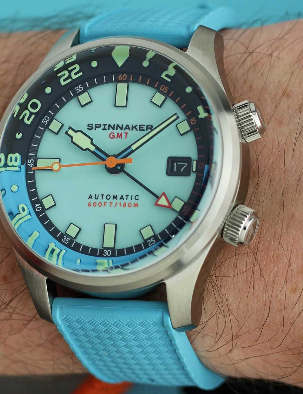 Spinnaker SP-5121-CC vyriškas laikrodis Bradner GMT Automatic 42mm 18ATM