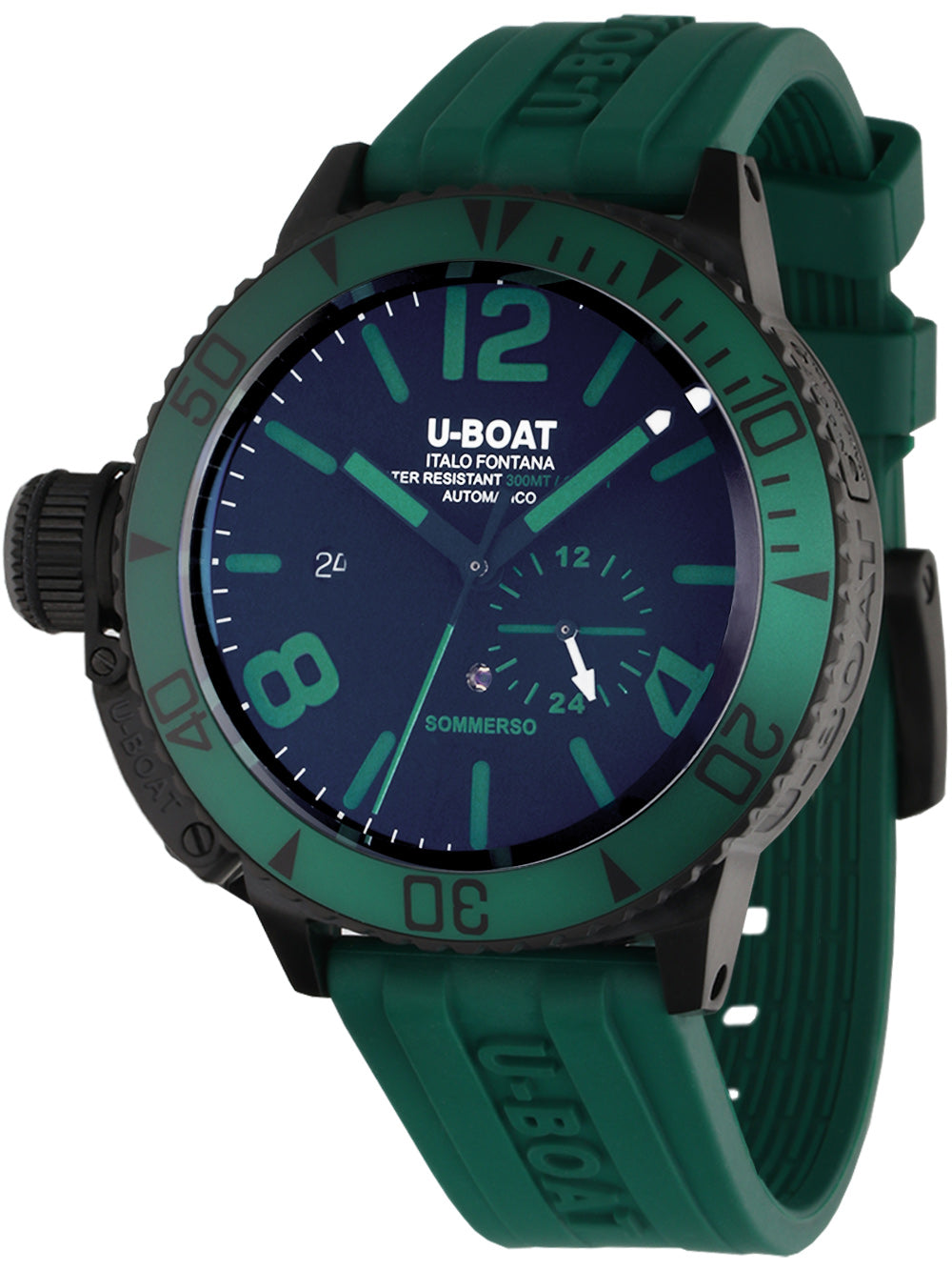 U-Boat 9667 Sommerso Green IPB Automatic vyriškas laikrodis 46mm 30ATM