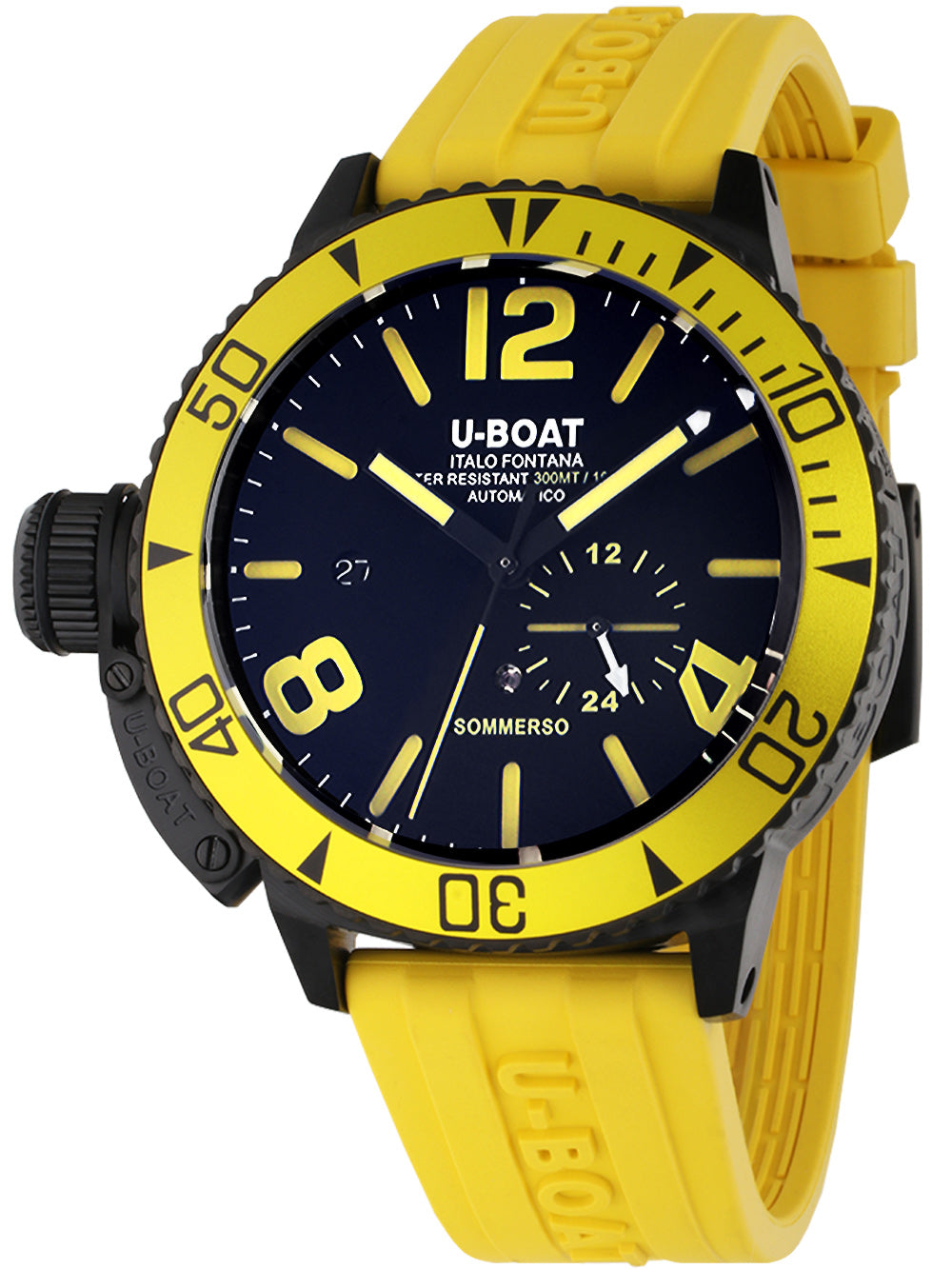 U-Boat 9668 Sommerso Yellow IPB Automatic vyriškas laikrodis 46mm 30ATM