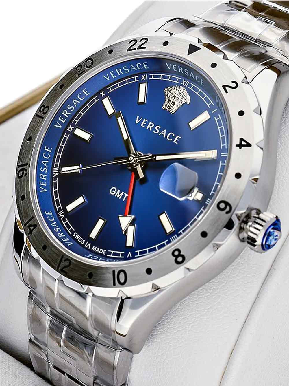 Versace V11010015 Hellenyium GMT vyriškas laikrodis 42mm 5ATM