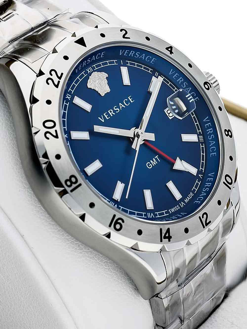 Versace V11010015 Hellenyium GMT vyriškas laikrodis 42mm 5ATM