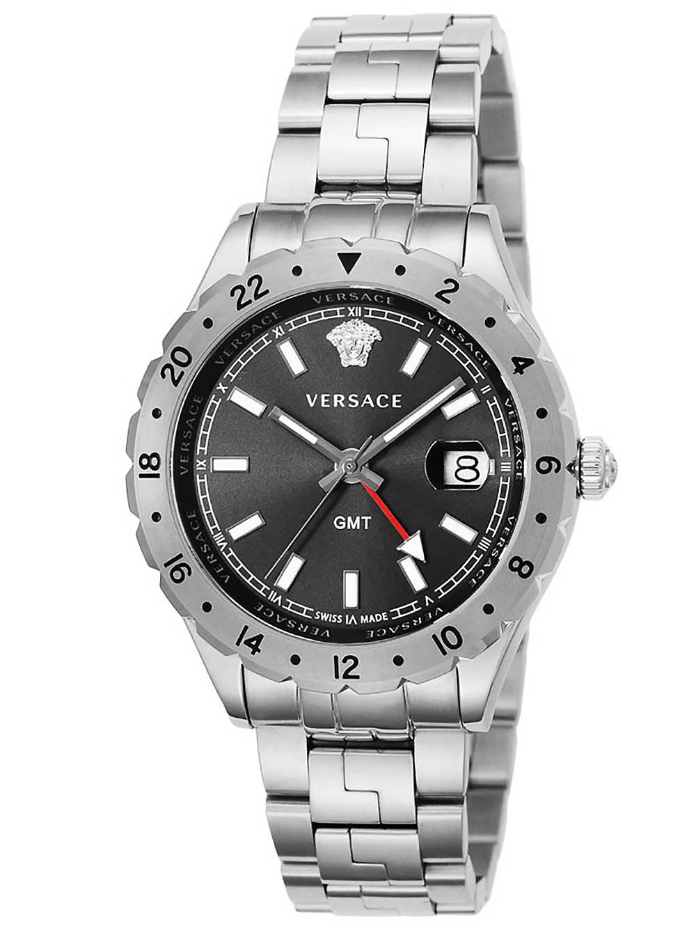 Versace V11020015 Hellenyium GMT vyriškas laikrodis 42mm 5ATM