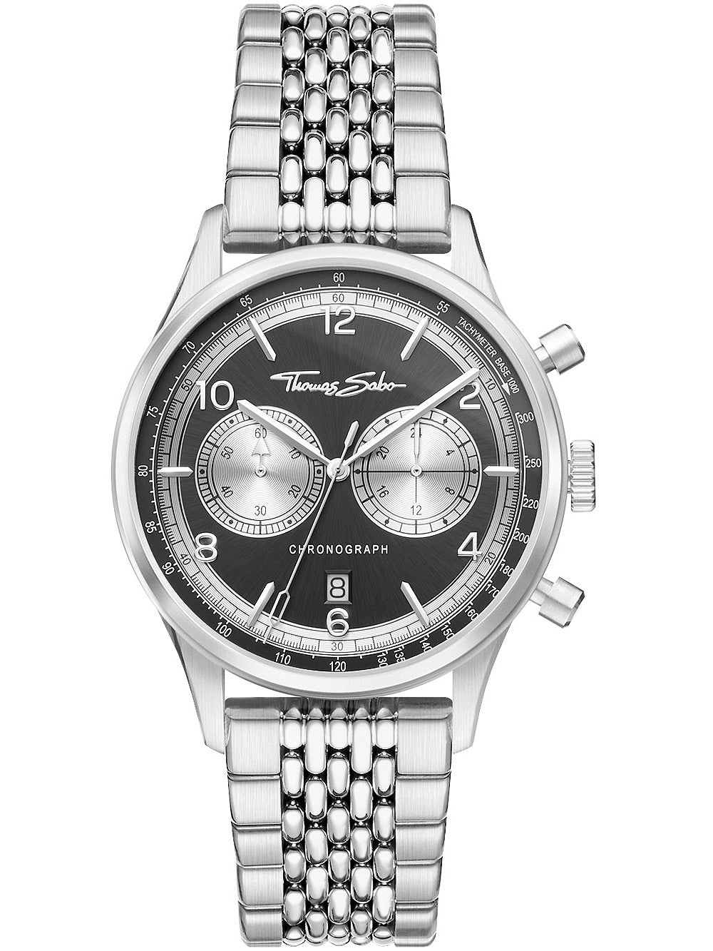 Thomas Sabo WA0375-201-203 Rebel at Heart Chronograph vyriškas laikrodis 40mm 3ATM
