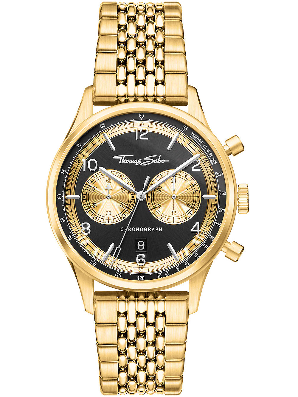 Thomas Sabo WA0376-264-203 Rebel at Heart Chronograph vyriškas laikrodis 40mm 3ATM