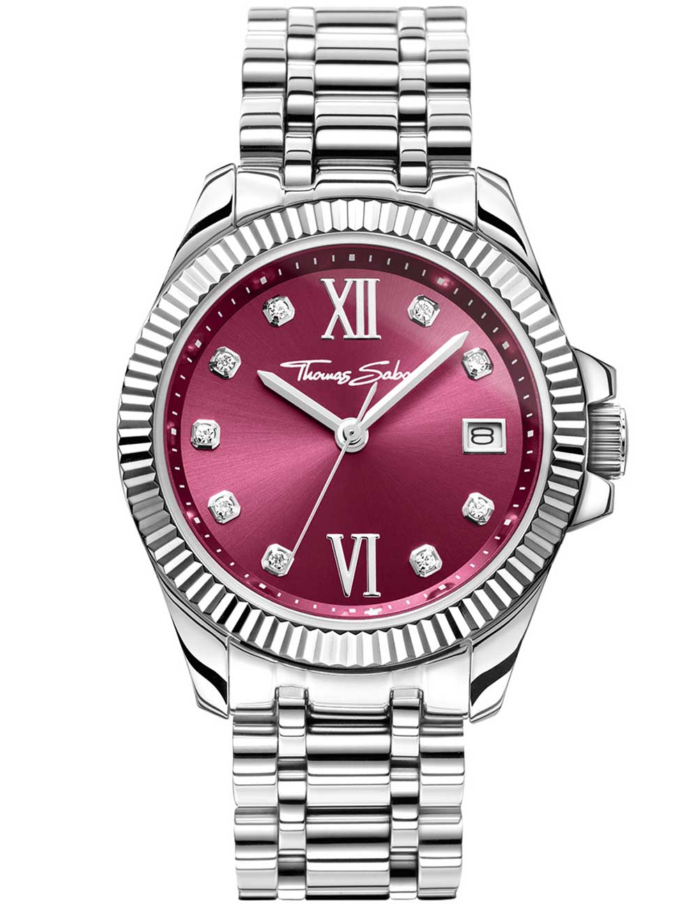 Thomas Sabo WA0407-201-212 moteriškas laikrodis Divine Burgundy 33mm 10ATM