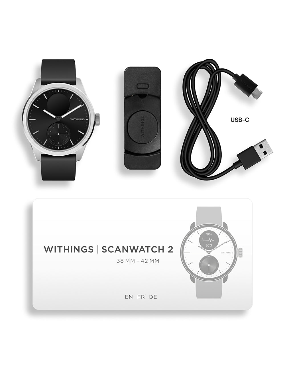Withings HWA10-model 4-All-Int Scanlaikrodis 2 Black 42 mm 5ATM
