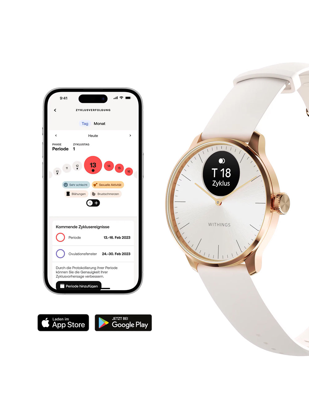 Withings HWA11-model 1-All-Int Scanlaikrodis Light Sand 37 mm 5ATM