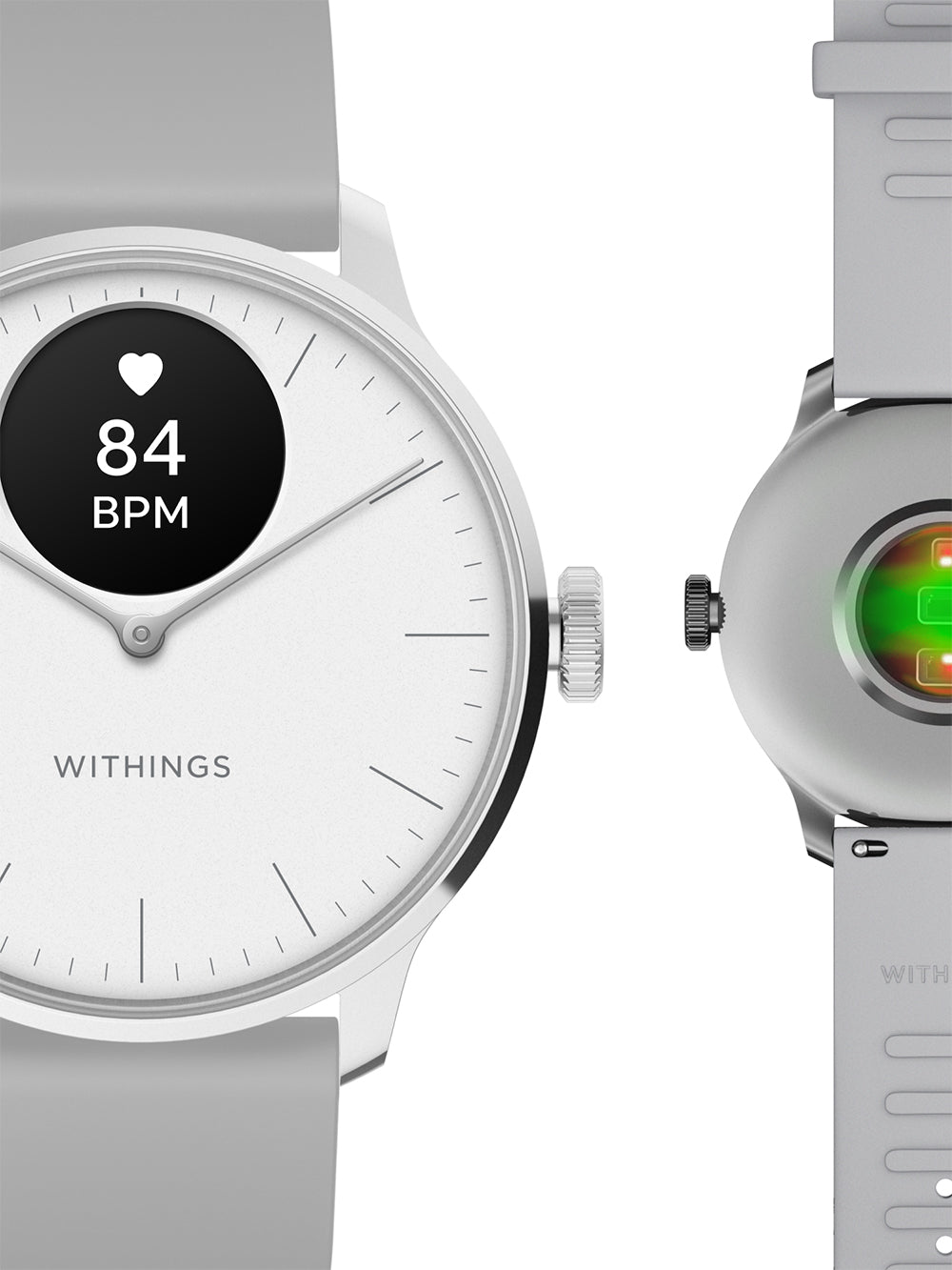 Withings HWA11-model 3-All-Int Scanlaikrodis Light White 37 mm 5ATM