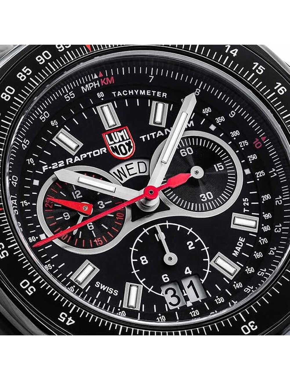 Luminox XA.9272 vyriškas laikrodis F-22 Raptor Titanium Chronograph 44mm 200M
