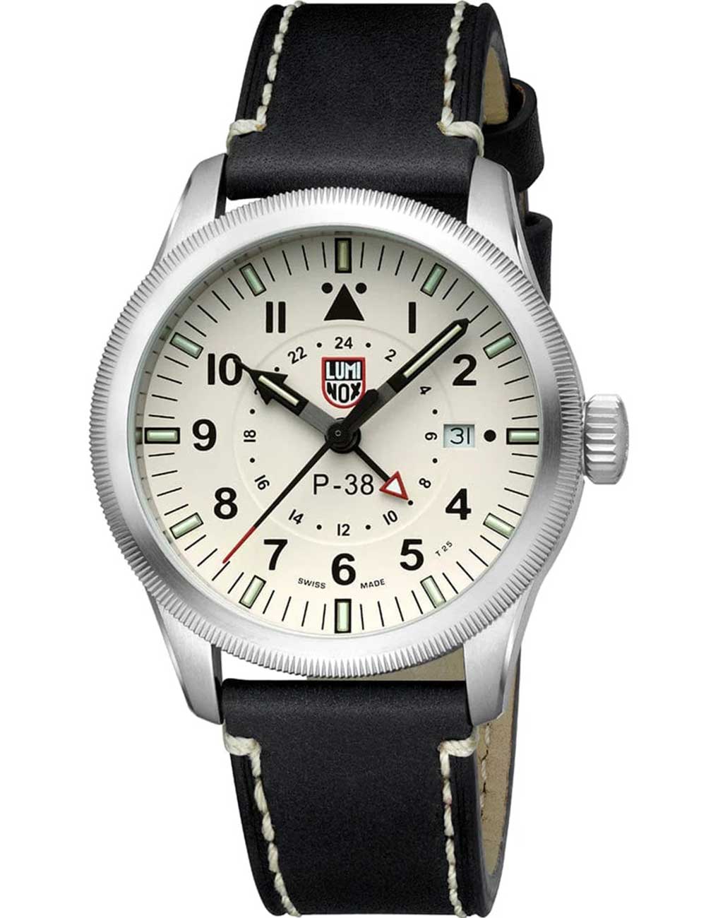 Luminox XA.9527 vyriškas laikrodis P-38 Air Pilot GMT 42mm 100M