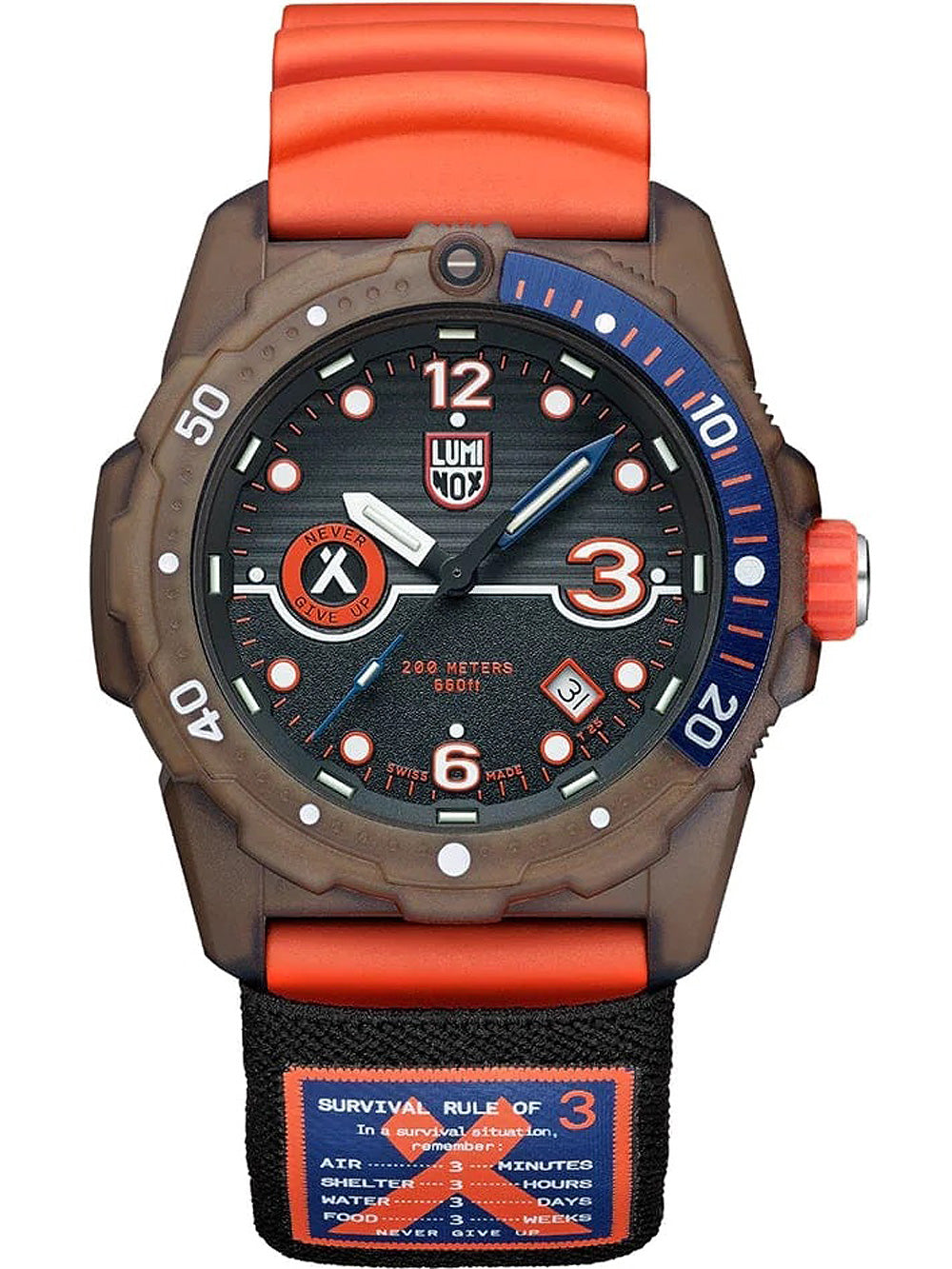 Luminox XB.3729.ECO Bear Grylls Survival vyriškas laikrodis 42mm 20ATM