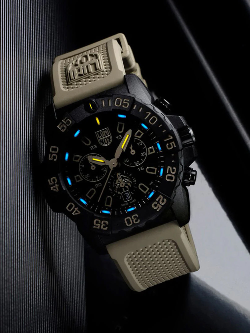 Luminox XS.3590.NSF.SET vyriškas laikrodis Navy Seal Foundation Chronograph Set 45mm 20ATM