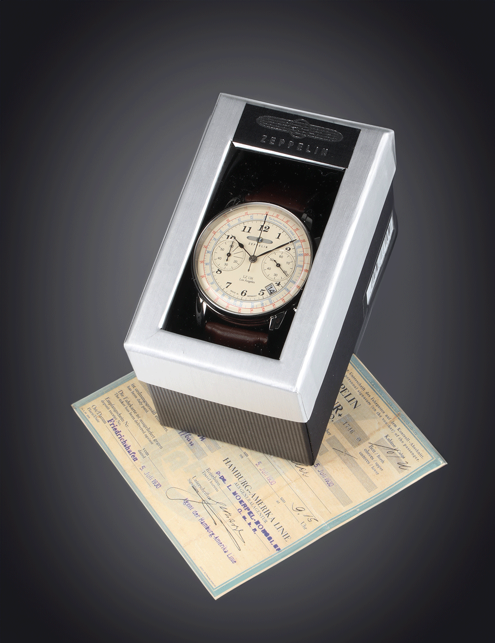 Zeppelin 7614-5 LZ-127 Chronograph 43mm 5ATM