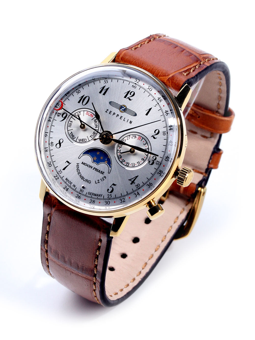Zeppelin 7039-1 Hindenburg Moonphase 3 ATM 36 mm