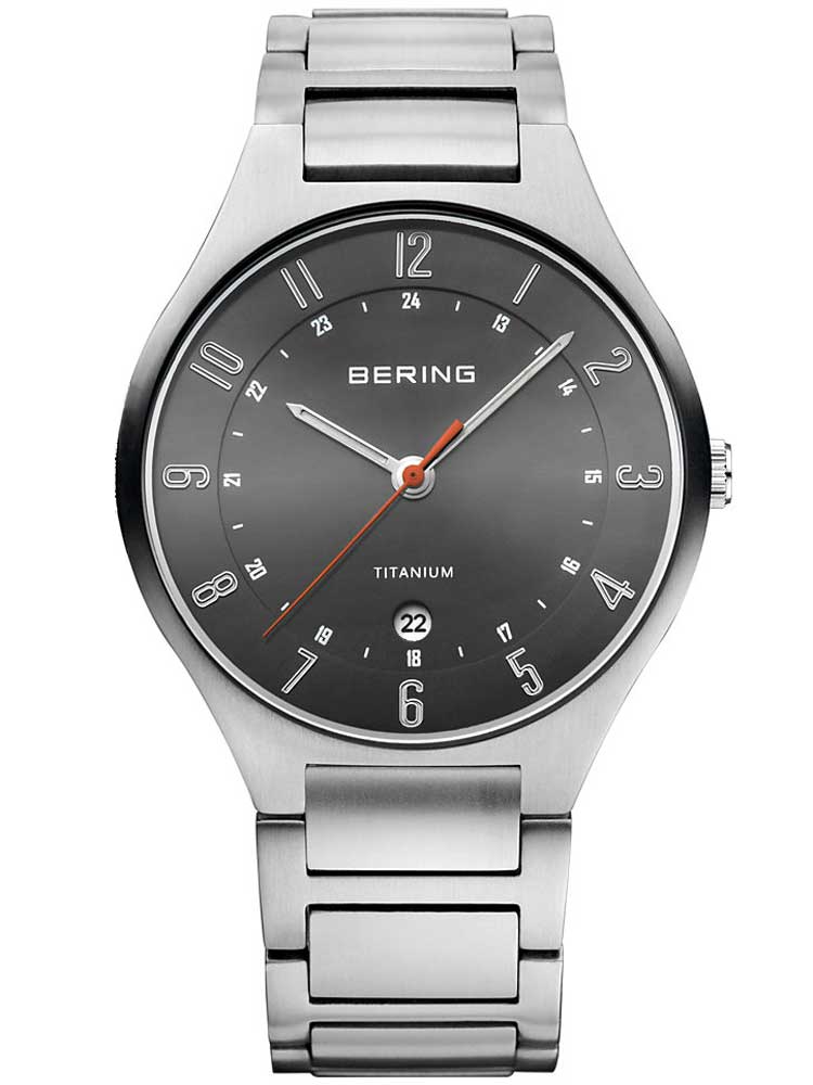 Bering 11739-772 Titanium vyriškas laikrodis 39mm 5 ATM