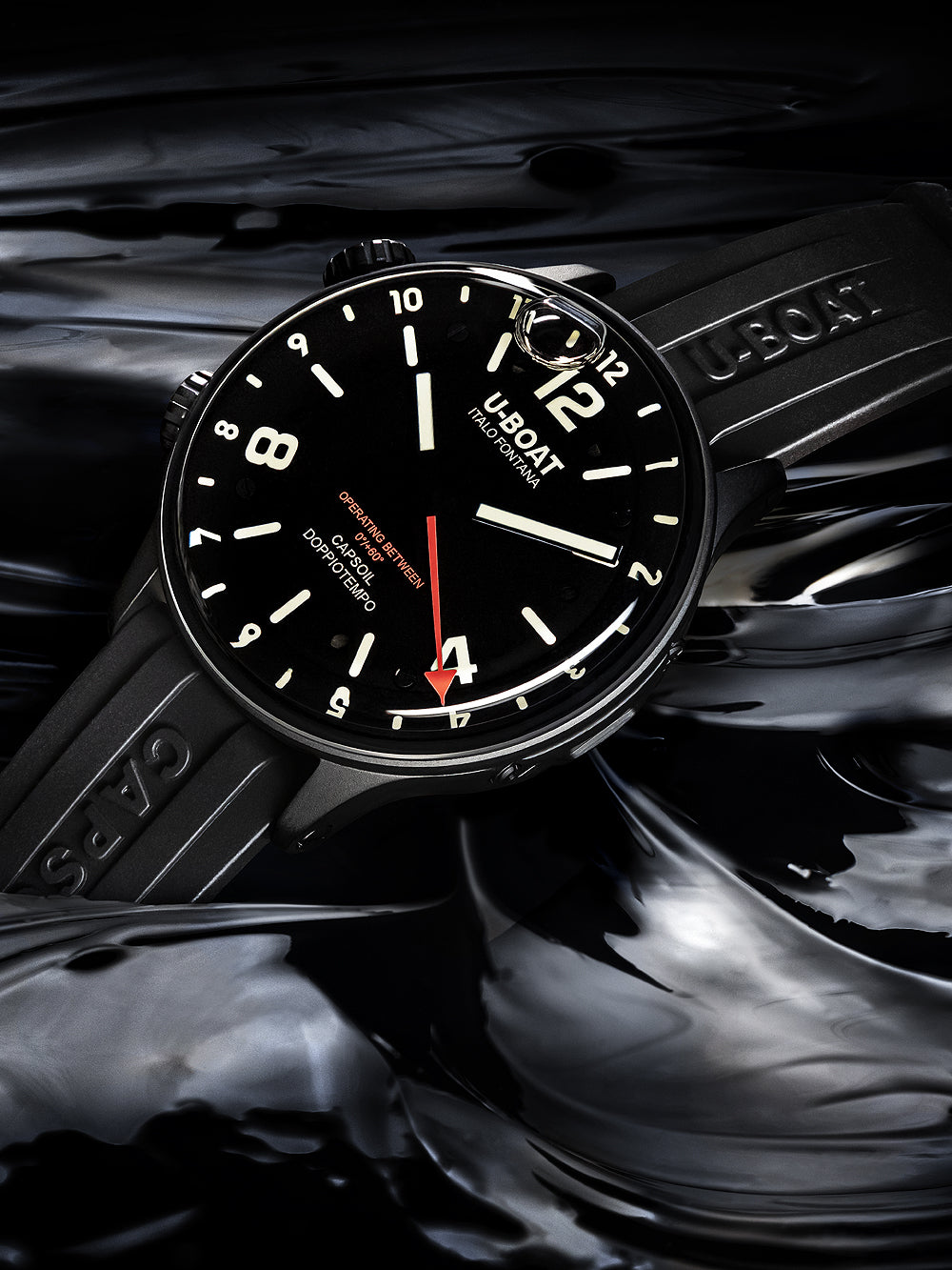 U-Boat 8770/A Capsoil Qs. Doppiotempo DLC 45mm 10ATM