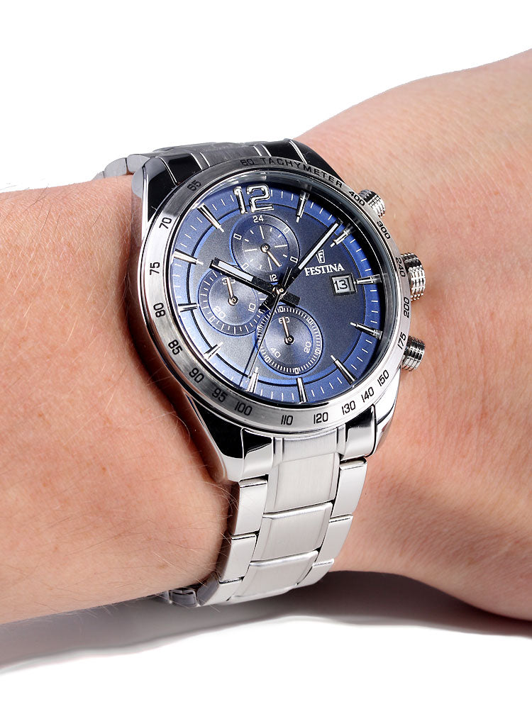 Festina F16759/3 vyriškas laikrodis Chronograph 5 ATM 44 mm