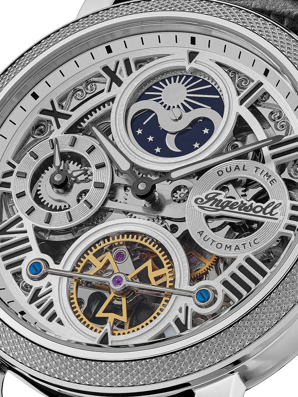 Ingersoll I12401 The Row Dual Time Automatinis 45mm 5ATM
