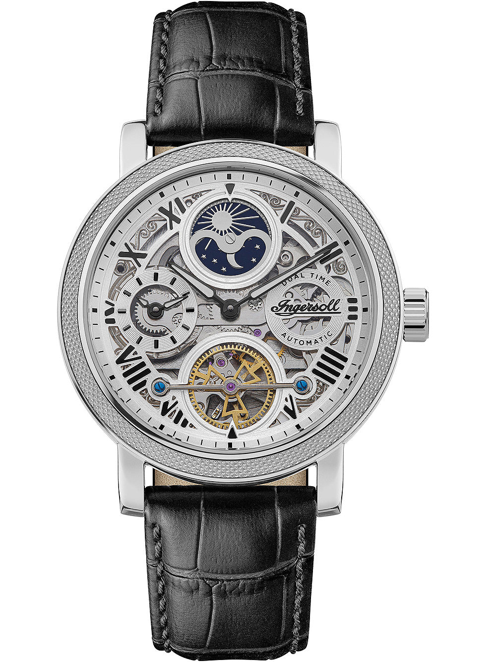 Ingersoll I12401 The Row Dual Time Automatinis 45mm 5ATM