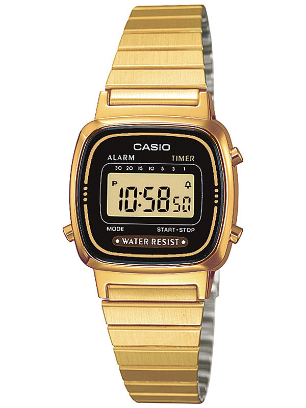 CASIO LA670WEGA-1EF Collection moteriškas laikrodis 24mm 3 ATM