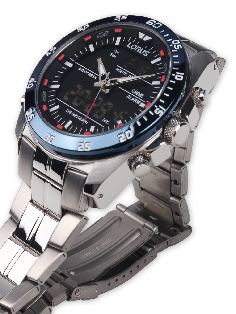 Lorus RW623AX9 Analog-Digital Alarm Chronograph 46mm 10 ATM